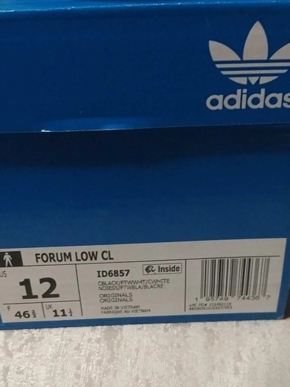 adidas Forum Low Men's 12 Black and White Low-Top Sneakers